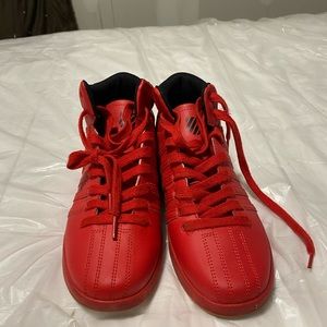 Red casual shoes